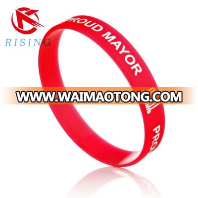 Newest style dual layer wristband silicone