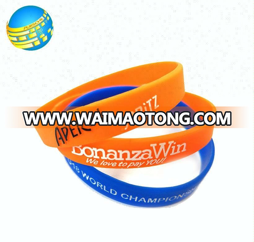 Custom Fashion Slap Bead Energy Rubber, Silicone Wristband/ Bracelet